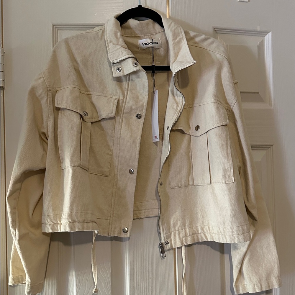 Cream Denim Jacket-NWT